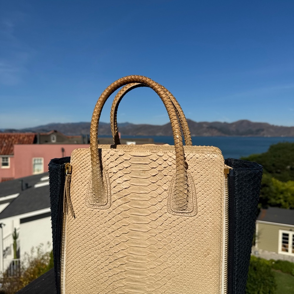 Vintage Paige Gsmble NYC designer Snske skin purse exotic snake skin bag VNT